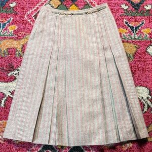 Celine A-Line Skirt Wool with pleats